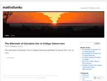Tablet Screenshot of mathisfun4u.wordpress.com