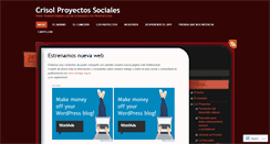 Desktop Screenshot of crisolproyectossociales.wordpress.com