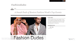 Desktop Screenshot of fashiondudes.wordpress.com