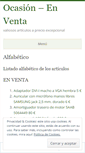Mobile Screenshot of ocasionenventa.wordpress.com