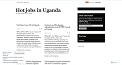 Desktop Screenshot of hotjobsinuganda.wordpress.com