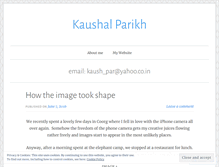 Tablet Screenshot of kaushalpar.wordpress.com