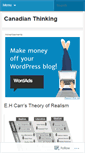 Mobile Screenshot of canadianthinking.wordpress.com