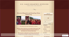 Desktop Screenshot of garjekhamtrulrinpoche.wordpress.com