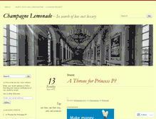 Tablet Screenshot of champagnelemonade.wordpress.com