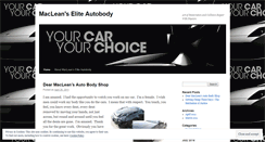 Desktop Screenshot of macleanseliteautobody.wordpress.com