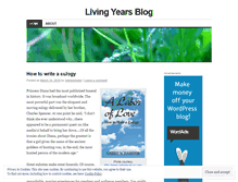 Tablet Screenshot of livingyears.wordpress.com