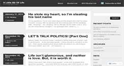 Desktop Screenshot of alittlebitoflife831.wordpress.com