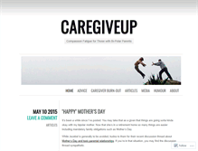 Tablet Screenshot of caregiveup.wordpress.com