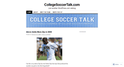 Desktop Screenshot of collegesoccertalk.wordpress.com