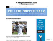 Tablet Screenshot of collegesoccertalk.wordpress.com