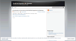 Desktop Screenshot of perfildelingeniero.wordpress.com