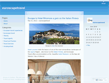 Tablet Screenshot of euroscapetravel.wordpress.com