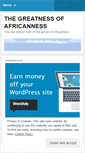 Mobile Screenshot of africangreatness.wordpress.com