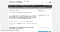 Desktop Screenshot of miltonvote.wordpress.com