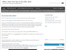 Tablet Screenshot of miltonvote.wordpress.com