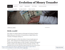 Tablet Screenshot of evolutionofmoneytransfer.wordpress.com