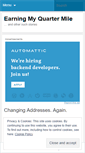 Mobile Screenshot of earningmyquartermile.wordpress.com