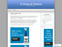 Tablet Screenshot of chumofchance.wordpress.com