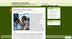 Desktop Screenshot of healthfrontierblog.wordpress.com