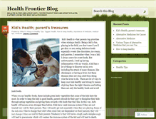 Tablet Screenshot of healthfrontierblog.wordpress.com