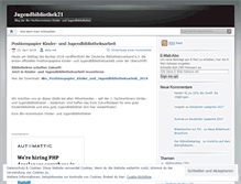 Tablet Screenshot of jugendbibliothek21.wordpress.com