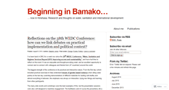 Desktop Screenshot of beginninginbamako.wordpress.com