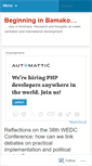 Mobile Screenshot of beginninginbamako.wordpress.com