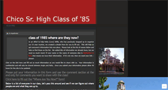 Desktop Screenshot of chicohighclass85.wordpress.com