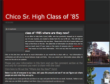 Tablet Screenshot of chicohighclass85.wordpress.com