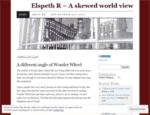 Tablet Screenshot of elspethr.wordpress.com