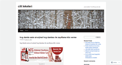 Desktop Screenshot of ciltlekelerim.wordpress.com