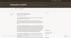 Desktop Screenshot of holidaydiscounts2012.wordpress.com