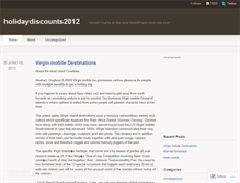 Tablet Screenshot of holidaydiscounts2012.wordpress.com