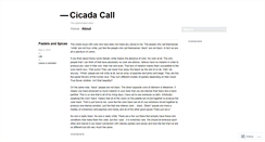 Desktop Screenshot of cicadacall.wordpress.com