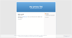 Desktop Screenshot of newproxylist.wordpress.com