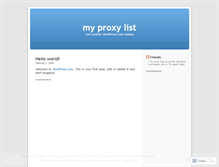 Tablet Screenshot of newproxylist.wordpress.com
