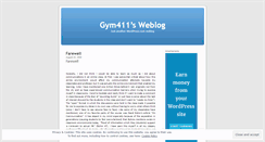 Desktop Screenshot of gym411.wordpress.com