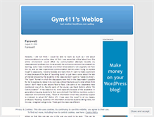 Tablet Screenshot of gym411.wordpress.com