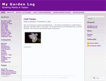 Tablet Screenshot of gardenlog.wordpress.com