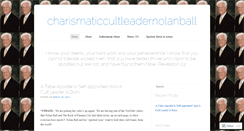 Desktop Screenshot of charismaticcultleadernolanball.wordpress.com