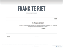 Tablet Screenshot of frankteriet.wordpress.com