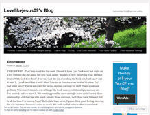 Tablet Screenshot of lovelikejesus09.wordpress.com