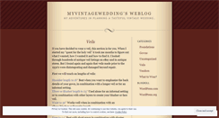 Desktop Screenshot of myvintagewedding.wordpress.com