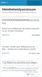 Mobile Screenshot of lifeinthefamilyenclosure.wordpress.com