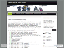 Tablet Screenshot of kleinoracledenkraam.wordpress.com