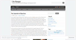 Desktop Screenshot of iammanager.wordpress.com