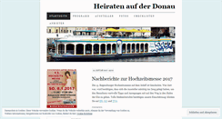 Desktop Screenshot of hochzeitsmesseregensburg.wordpress.com