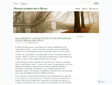 Tablet Screenshot of disequilibrium1.wordpress.com