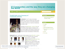 Tablet Screenshot of itcommunities.wordpress.com